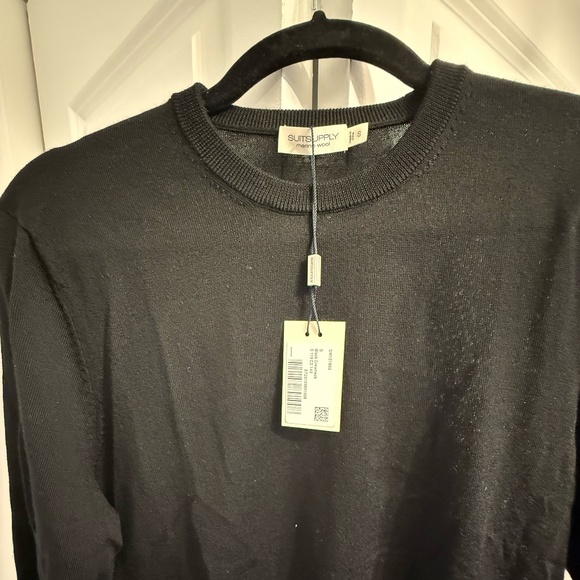 Suitsupply Black Merino Crewneck Size: Small New with Tags - Picture 2 of 7